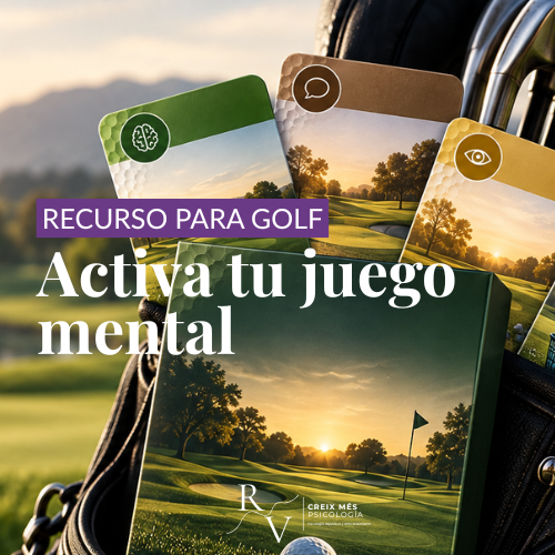 Activa tu juego mental · 60 tarjetas de entrenamiento mental para golf.
